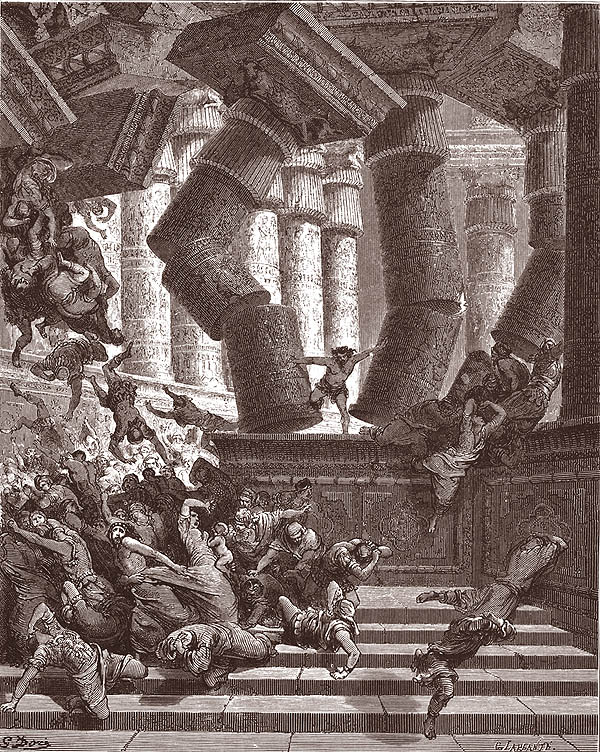 MORTE DI SANSONE giudici, 16,30